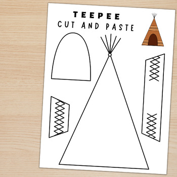 Teepee craft native american day craft activity thanksgiving activities