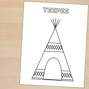 Teepee craft native american day craft activity thanksgiving activities