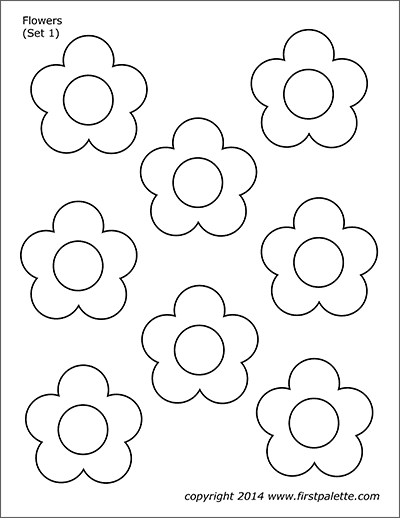 Flowers free printable templates coloring pages