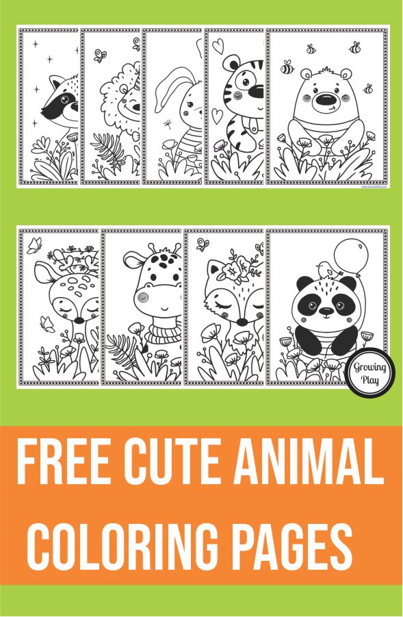 Cute animal coloring pages