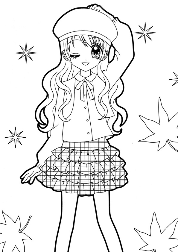 Coloring pages free printable anime colorings for kids