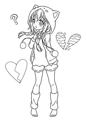 Free printable anime coloring pages for adults and kids