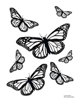 Cute printable springtime butterfly coloring pages for may â set of