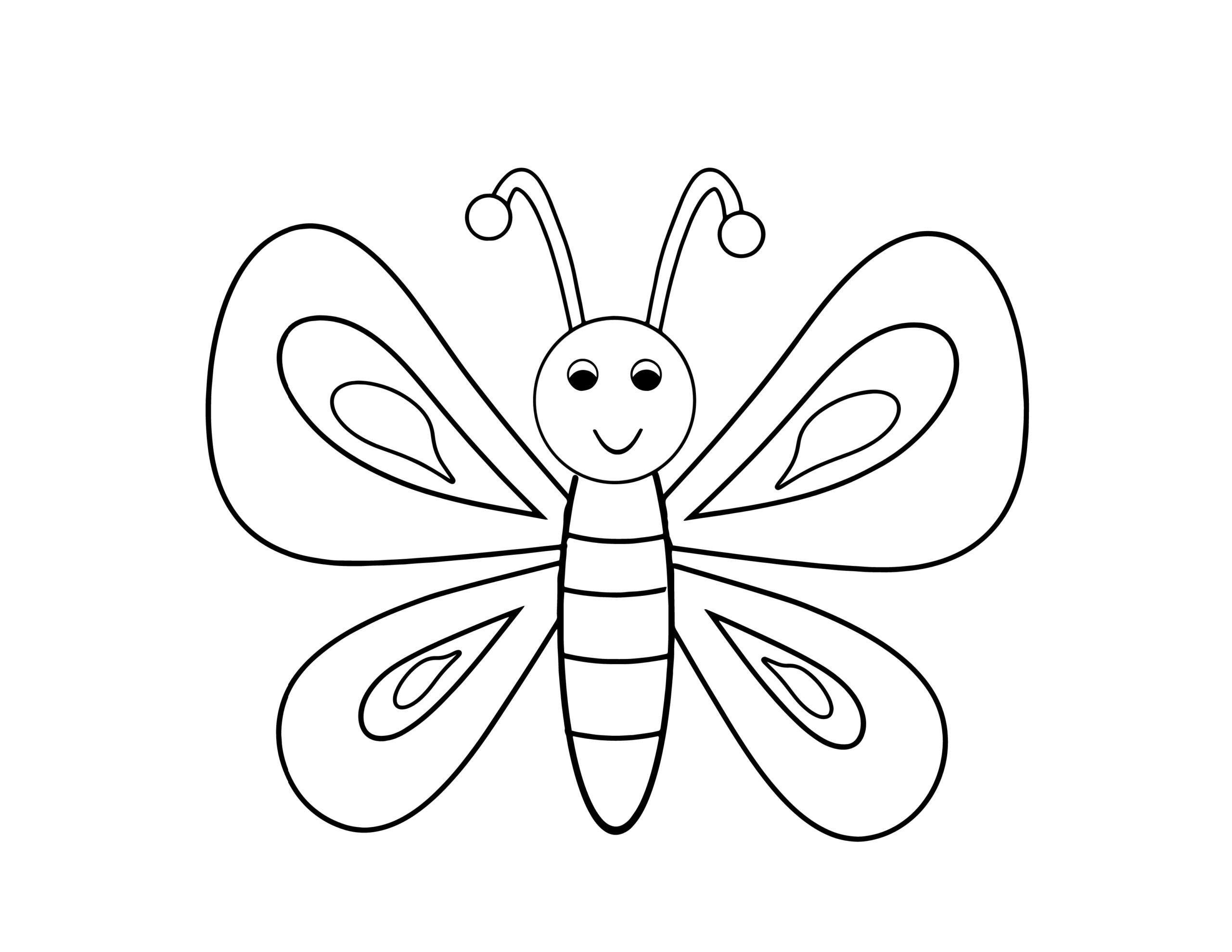 Butterfly coloring page for kids