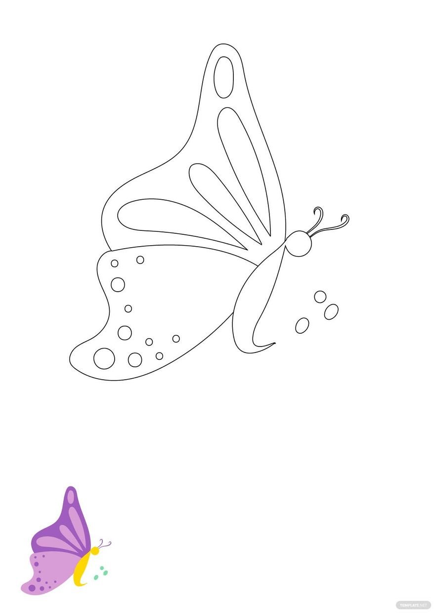 Free cute butterfly coloring pages