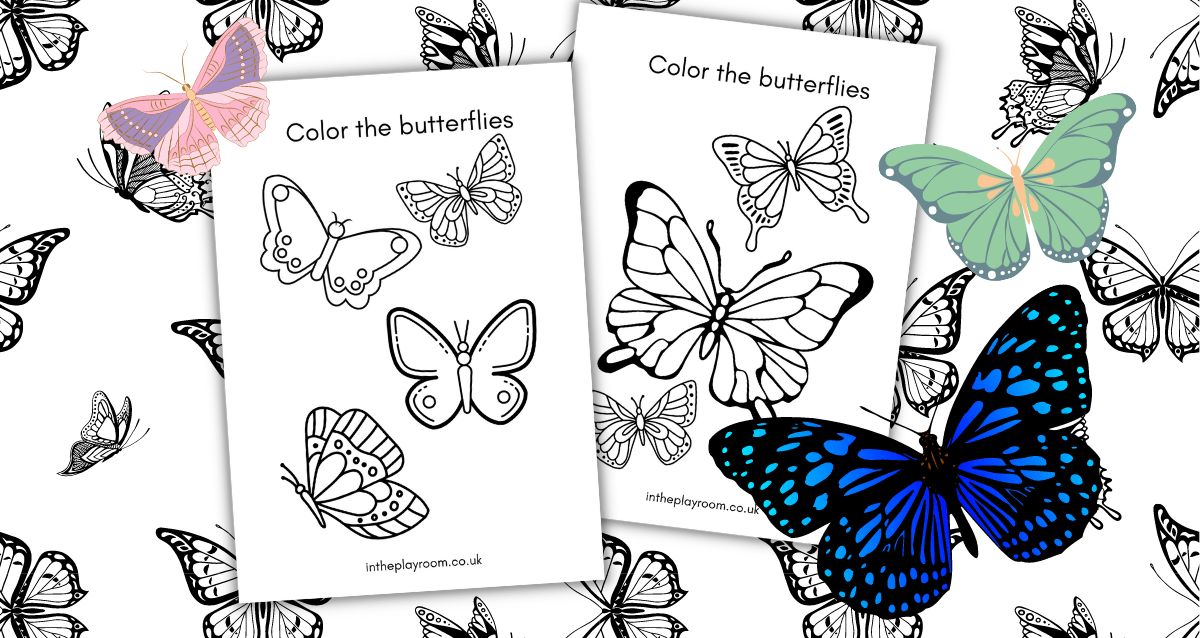 Free printable butterfly louring pages