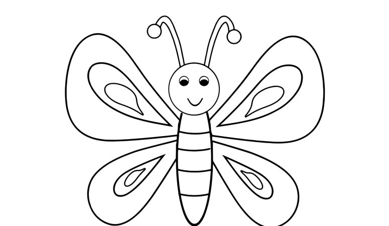 Butterfly coloring page for kids