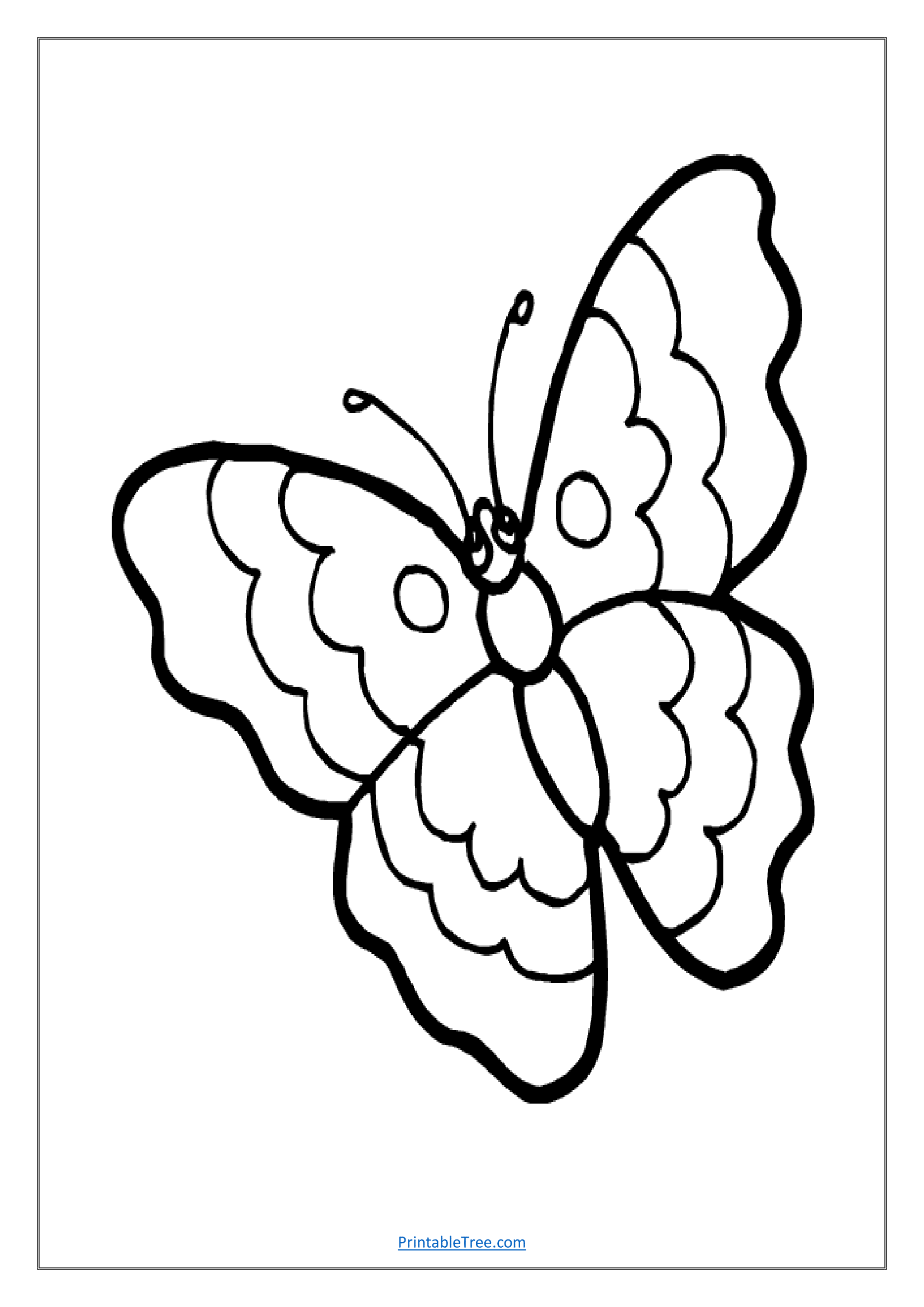 Free printable butterfly coloring pdf pages for kids and adults