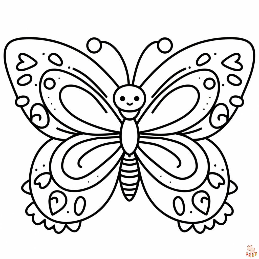 Flutter into fun with preschool butterfly coloring pages