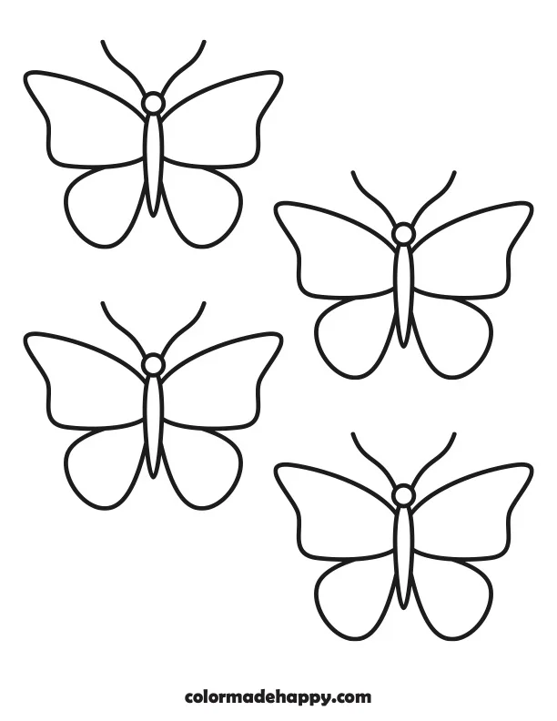 Printable butterfly outline templates