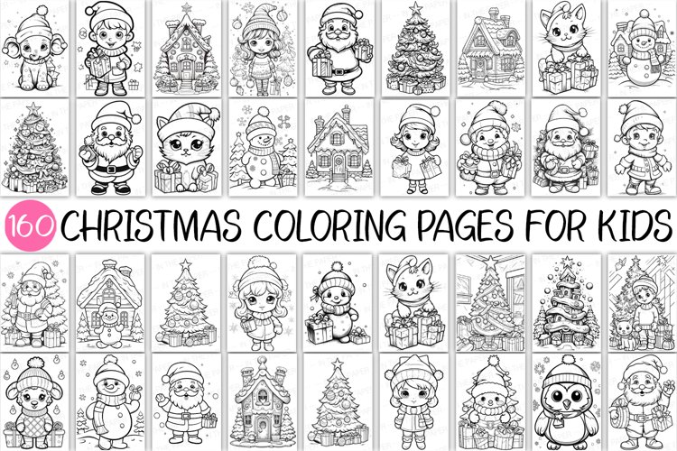 Christmas coloring pages for kids cute santa claus