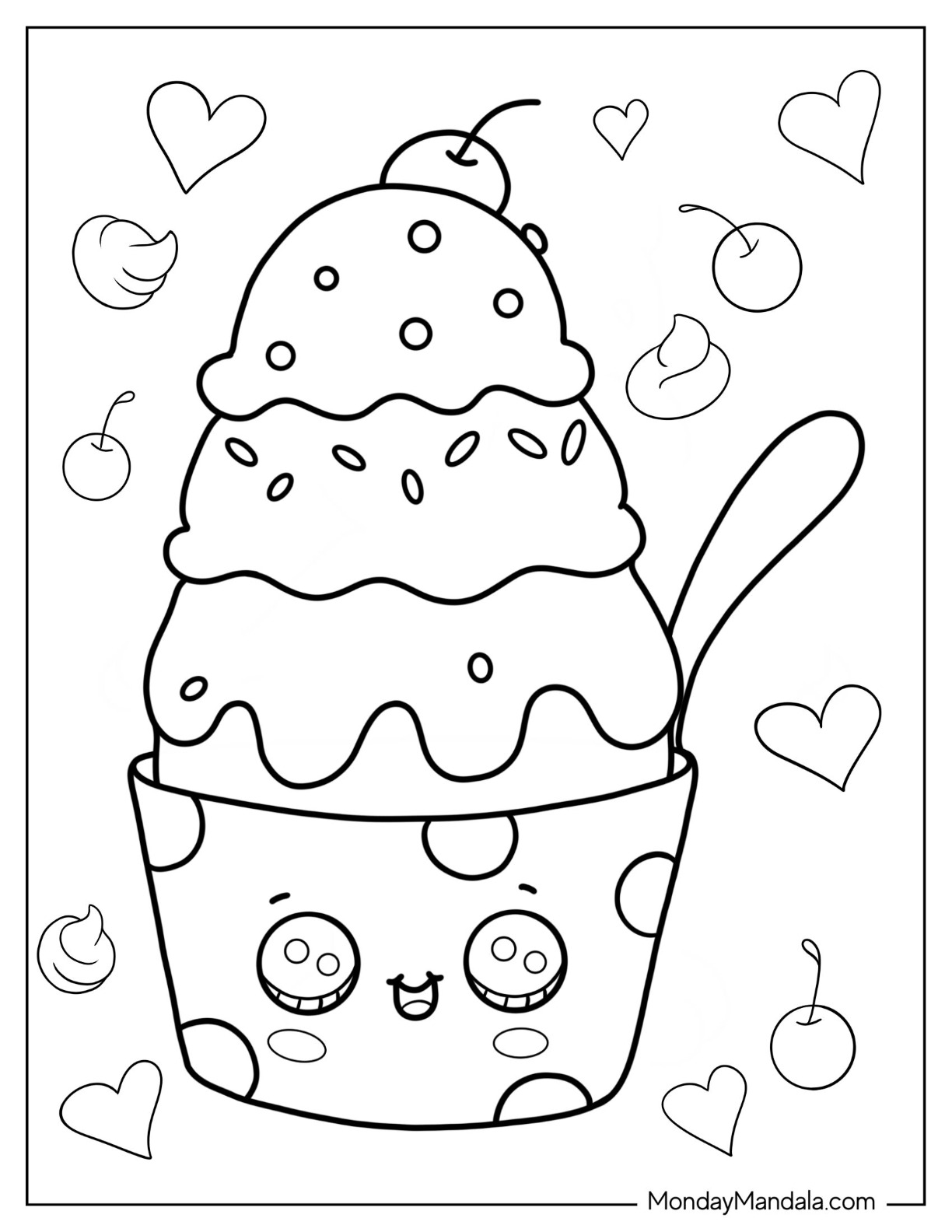 Cute coloring pages free pdf printables