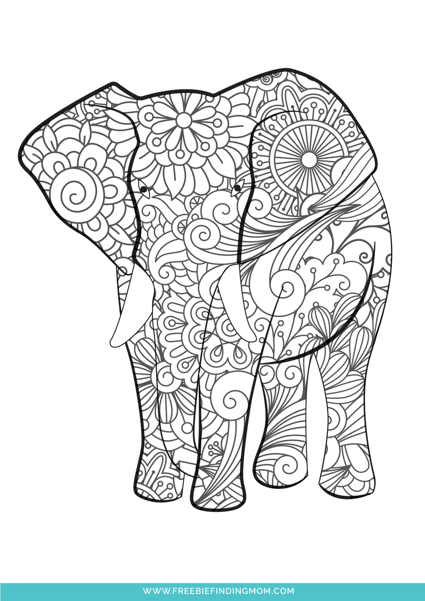 Animal coloring pages for adults and kids pages â freebie finding mom