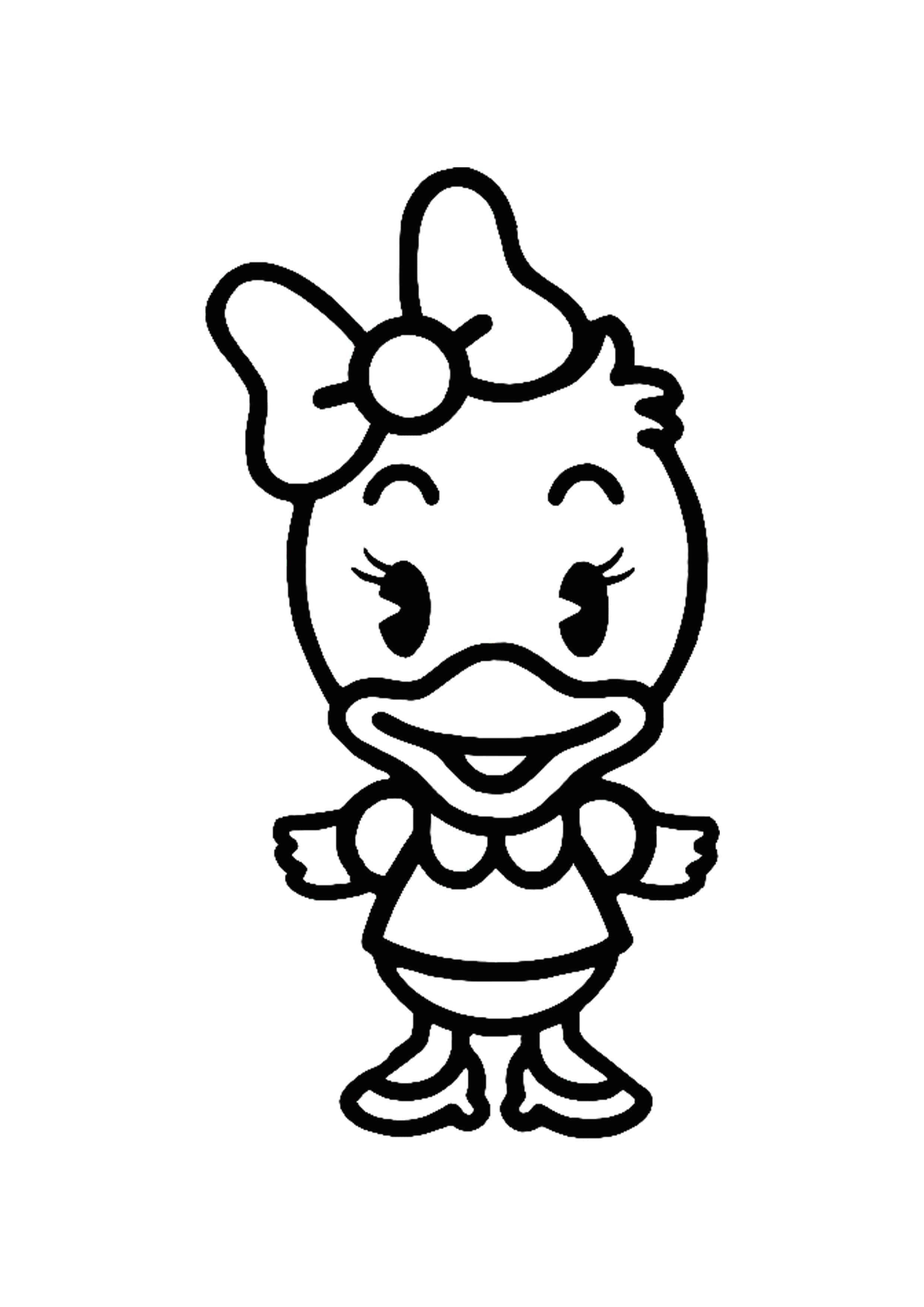 Adorable disney daisy coloring page