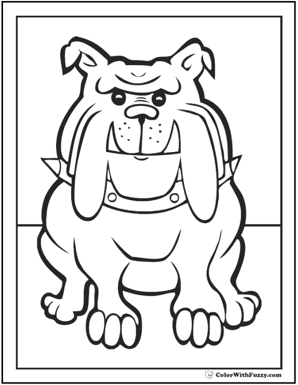 Dog coloring pages â breeds bones and dog houses