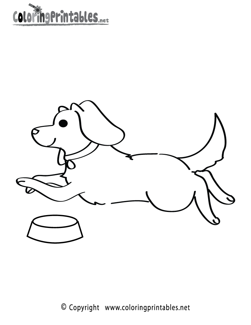 Dog picture coloring page