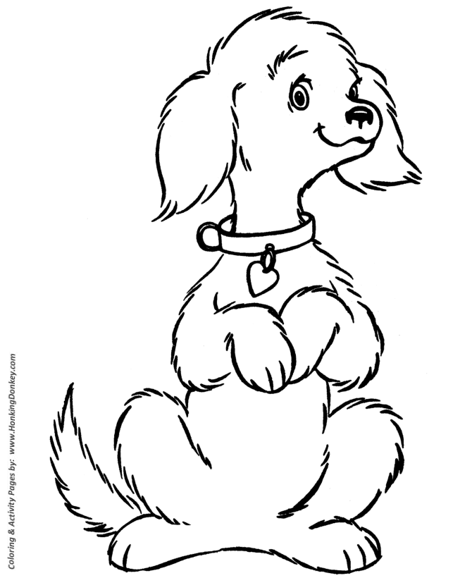 Dog coloring pages printable cute pet dog coloring page sheet and kids activity page