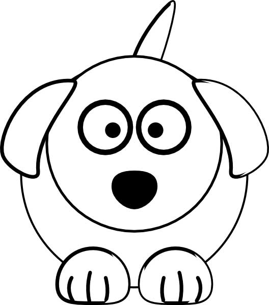 Cute dog loring page for kids