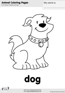 Dog coloring page