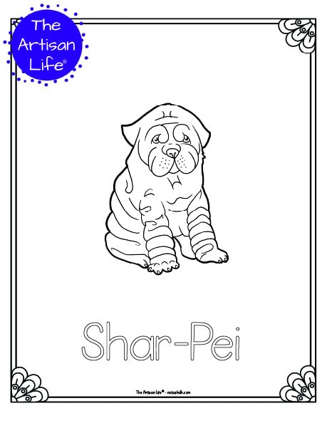 Free printable dog breed coloring pages for kids