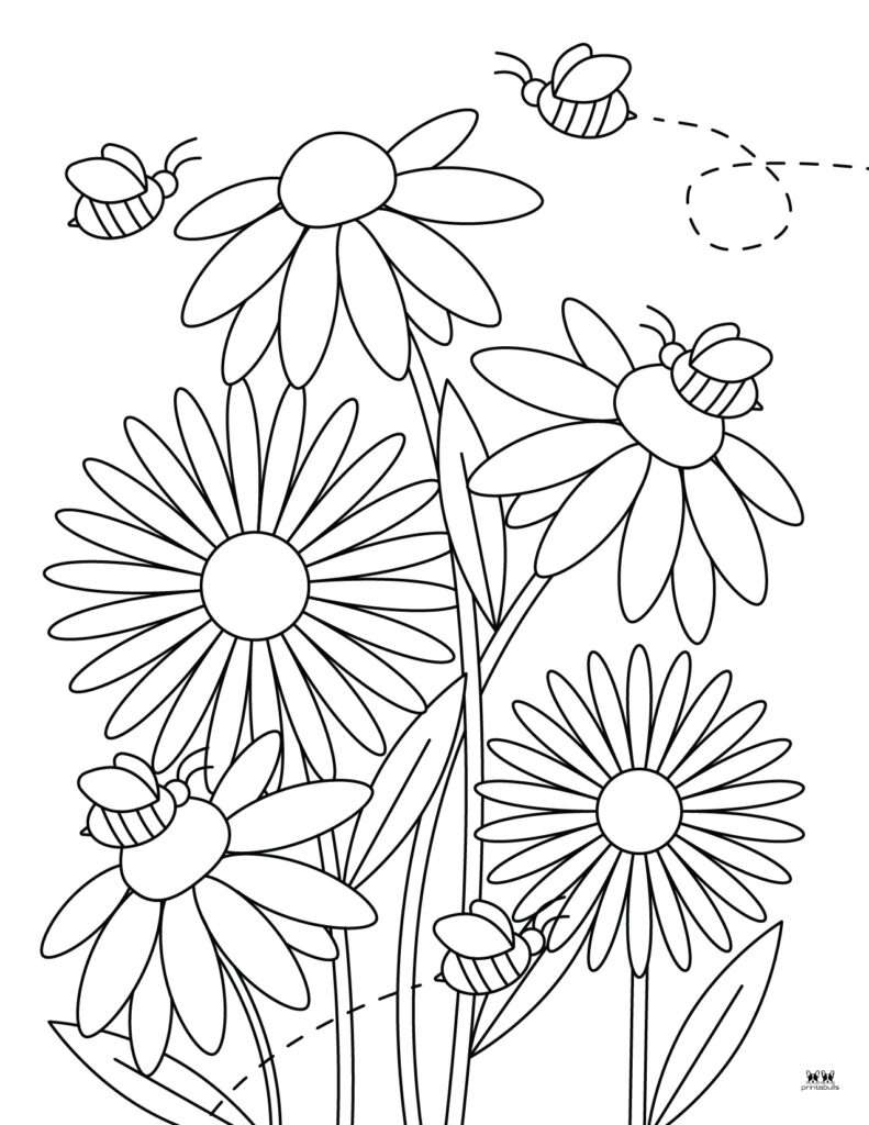 Flower coloring pages