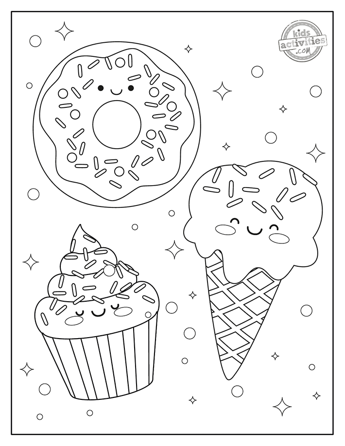 Best cute food coloring pages to print color kids activities blog