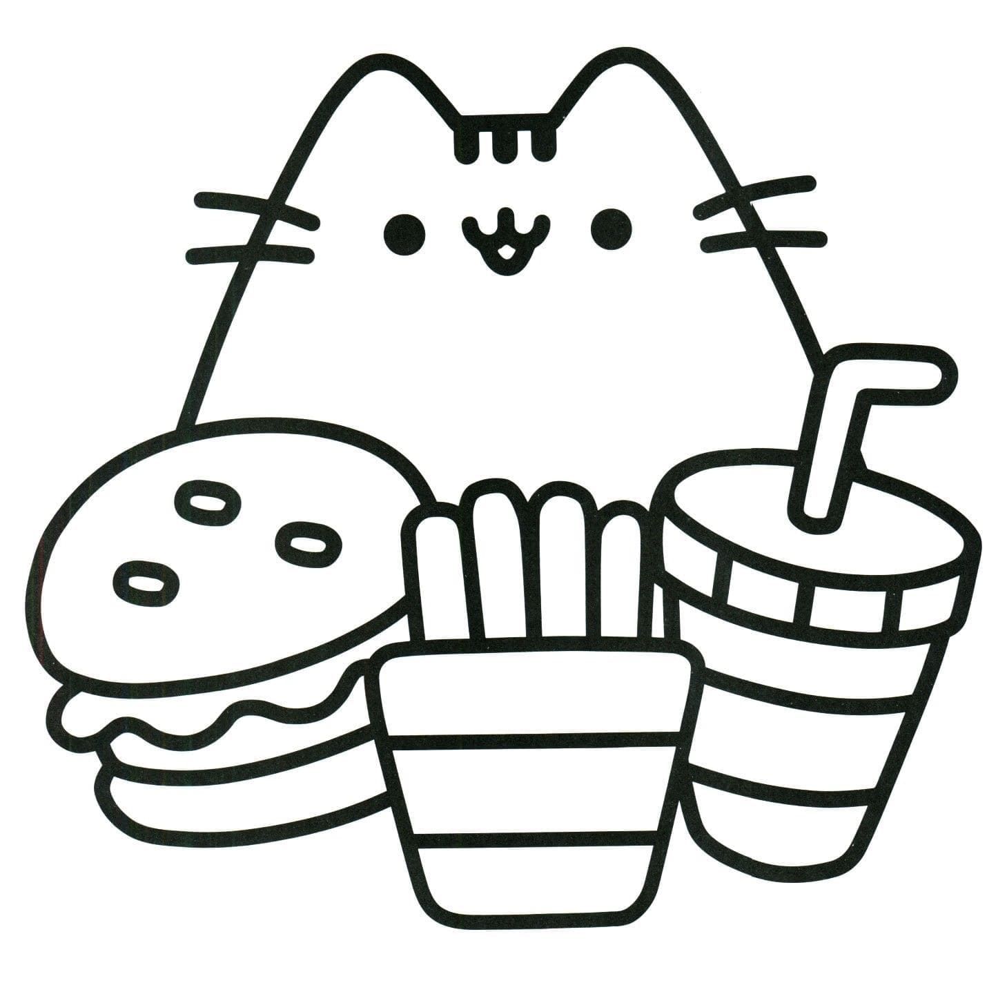 Cute food coloring pages