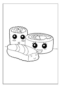 Bring joy to your little ones with our printable kawaii food coloring pages p