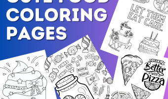 Cute food coloring pages two kids and a coupon