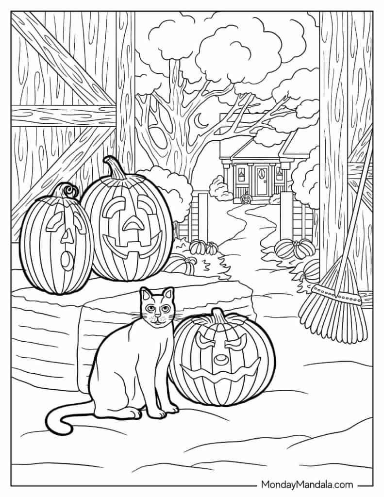 Halloween coloring pages free pdf printables