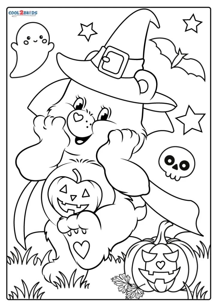 Printable care bears coloring pages for kids bear coloring pages free halloween coloring pages halloween coloring sheets