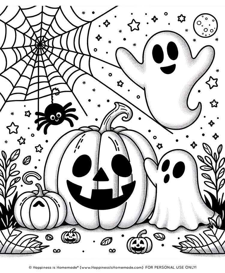 Free halloween coloring pages for adults kids