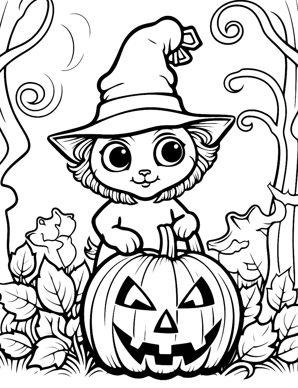 Halloween coloring pages free printable sheets