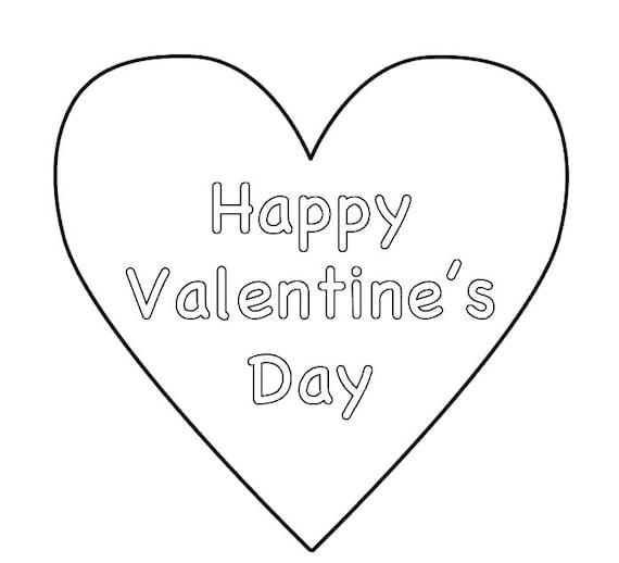 Valentines heart coloring page