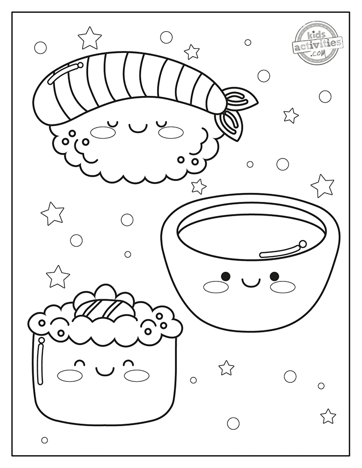 Free kawaii coloring pages cutest ever kids activities blog