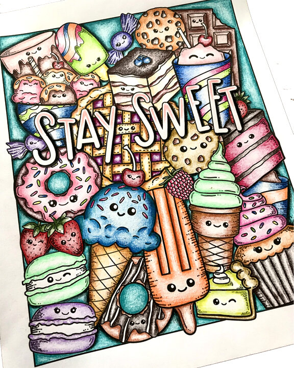 Stay sweet coloring page