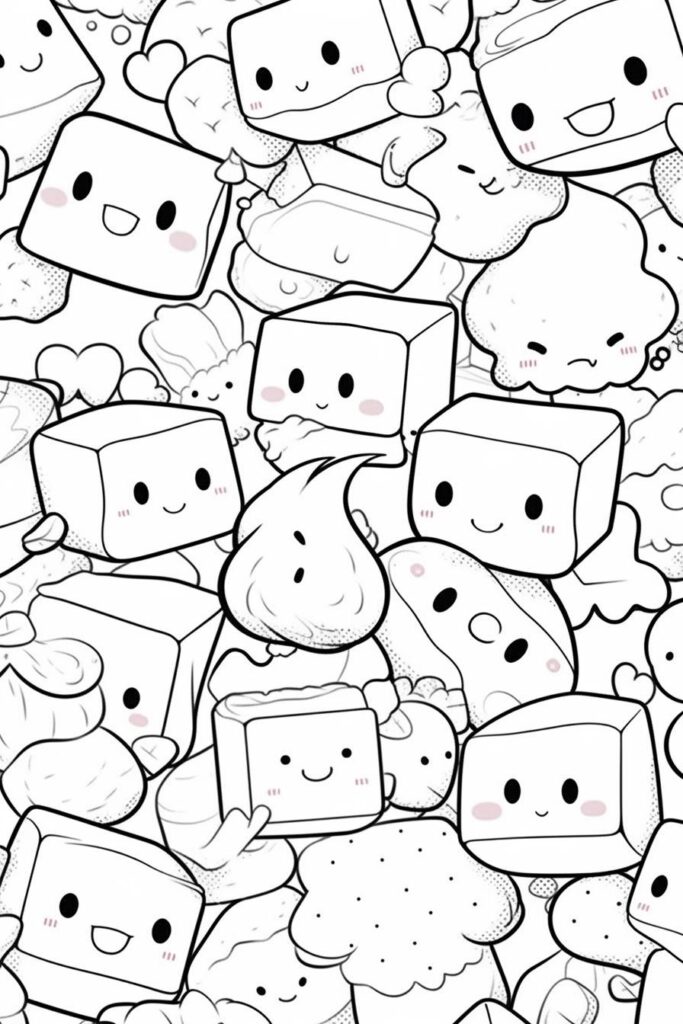 Kawaii coloring pages