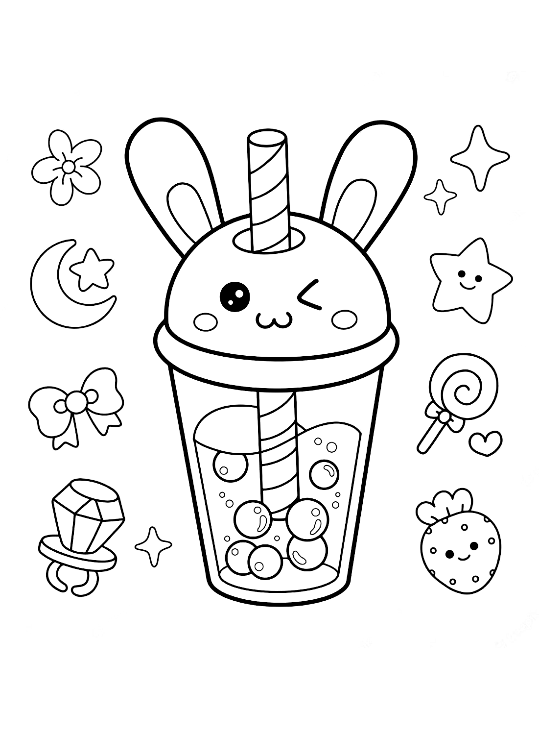 Kawaii coloring pages