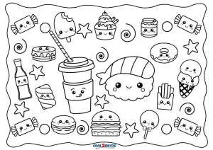 Free printable kawaii coloring pages for kids