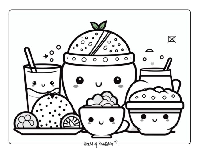 Kawaii coloring pages