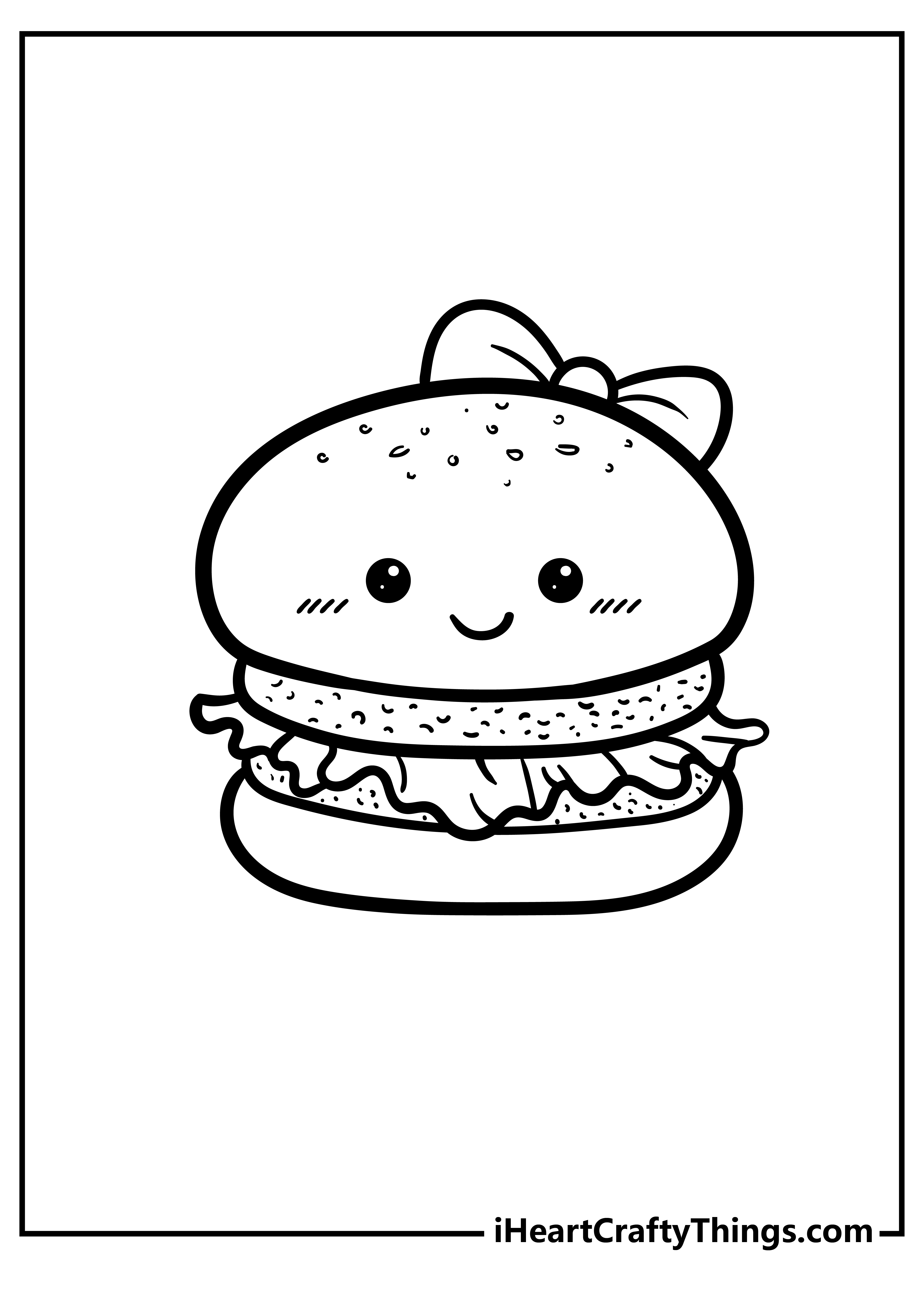 Cute food coloring pages free printables