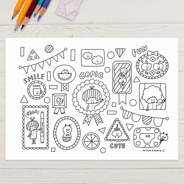 Free kawaii colouring pages and printables