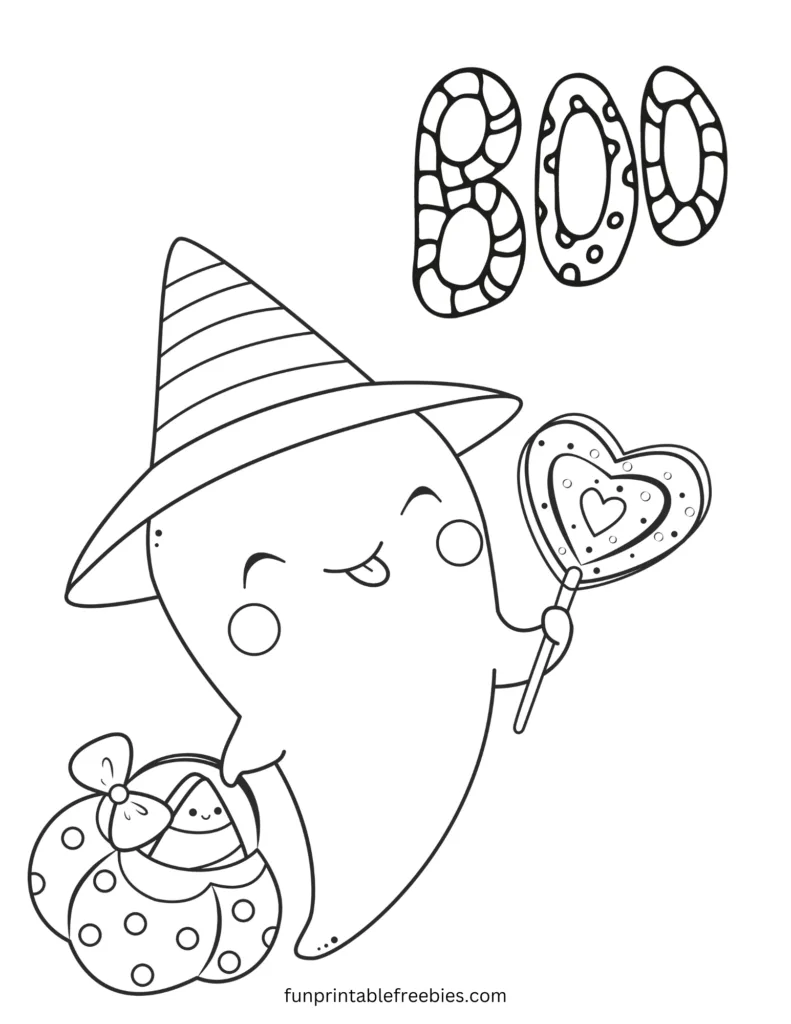 Free cute halloween coloring pages