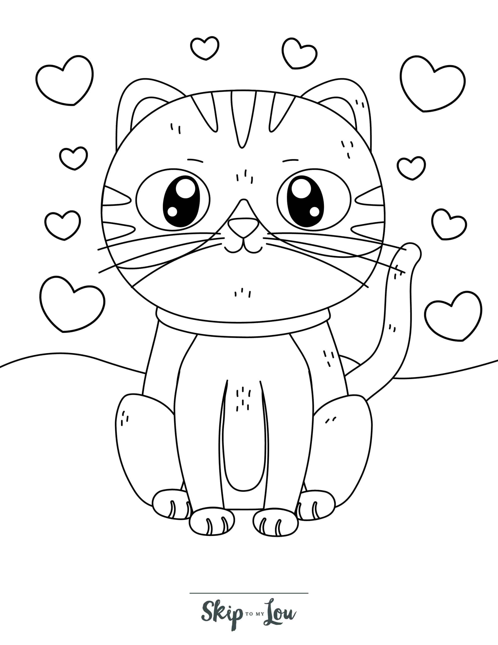 Free printable kitten coloring pages for kids skip to my lou