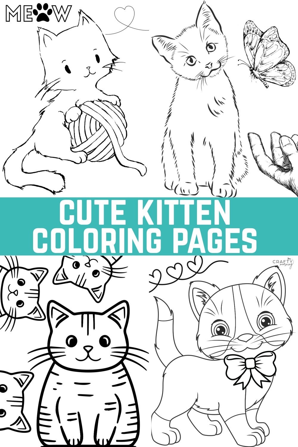 Kitten coloring pages to print