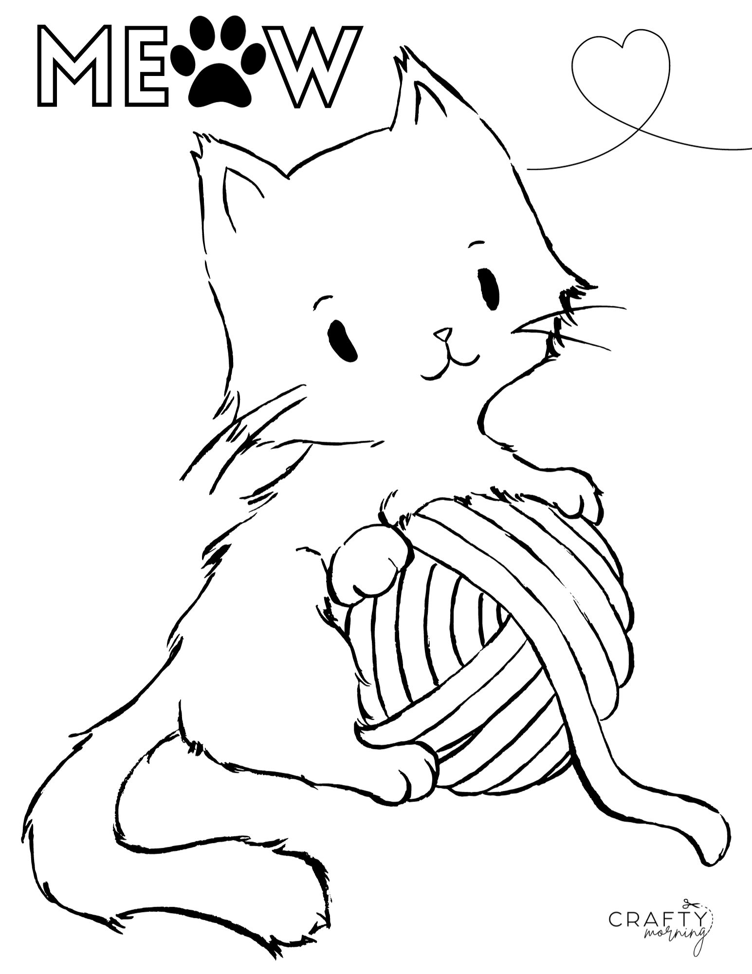 Kitten coloring pages to print