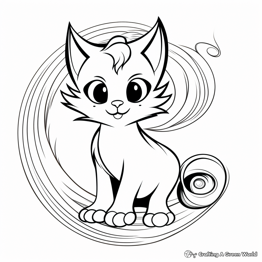 C for cat coloring pages