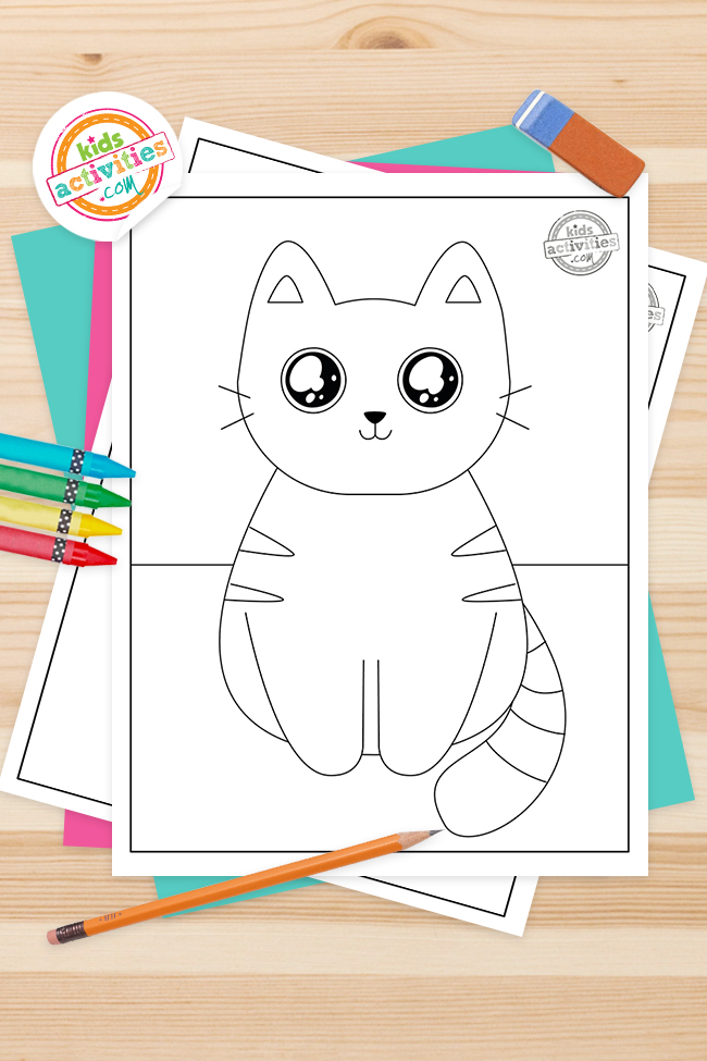 Free printable cute kitty coloring pages kids activities blog