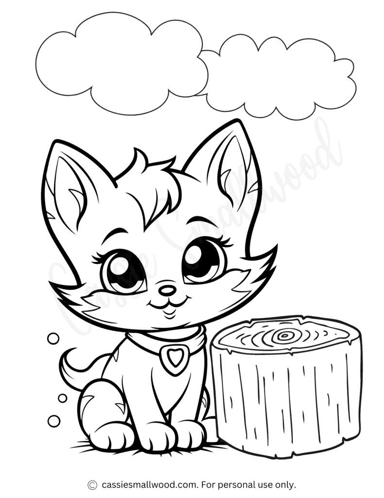 Cute cat coloring pages