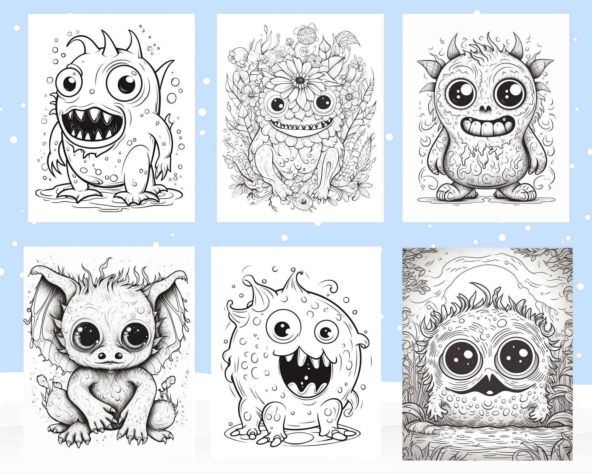 Adorable monster printable coloring pages for kids printable pdf f â coloring